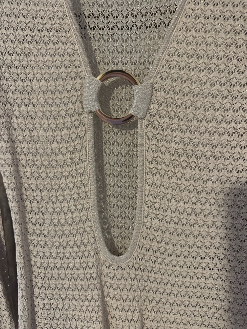 MONTEGO DRESS - IVORY SHINY TREBLE KNIT - Picture 4 of 5